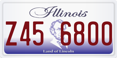 IL license plate Z456800