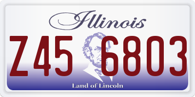 IL license plate Z456803