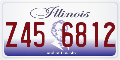 IL license plate Z456812