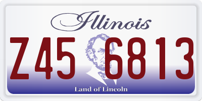 IL license plate Z456813