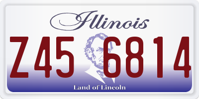IL license plate Z456814