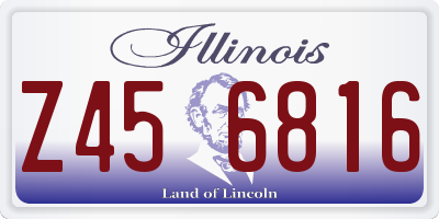 IL license plate Z456816