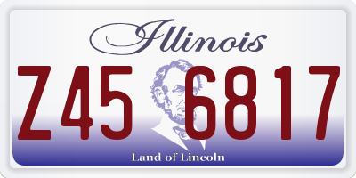 IL license plate Z456817
