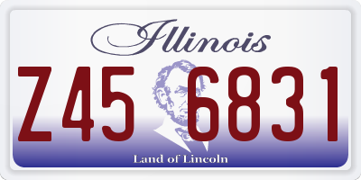 IL license plate Z456831