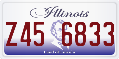 IL license plate Z456833