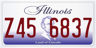 IL license plate Z456837