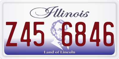 IL license plate Z456846