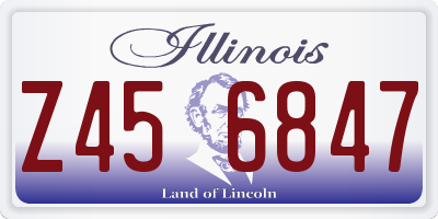 IL license plate Z456847