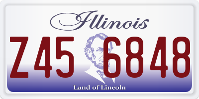 IL license plate Z456848