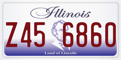 IL license plate Z456860