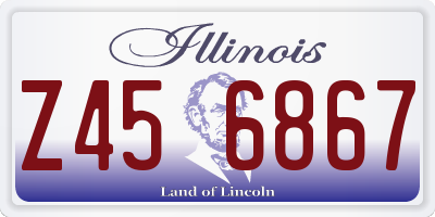 IL license plate Z456867