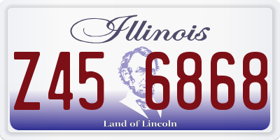 IL license plate Z456868