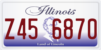 IL license plate Z456870