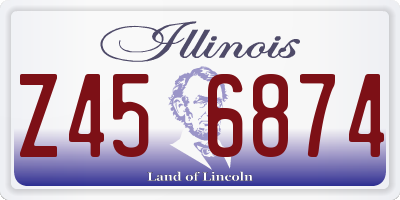 IL license plate Z456874