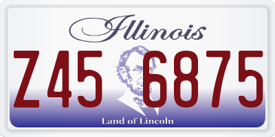 IL license plate Z456875