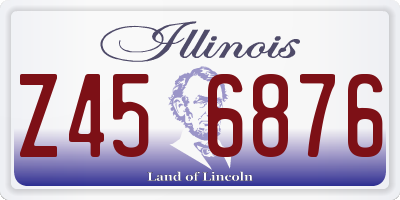 IL license plate Z456876