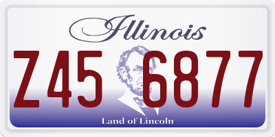 IL license plate Z456877