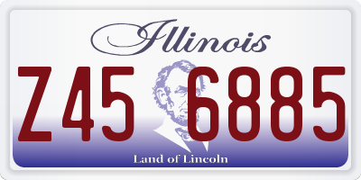 IL license plate Z456885