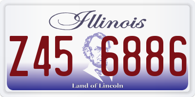 IL license plate Z456886
