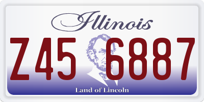 IL license plate Z456887