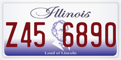 IL license plate Z456890