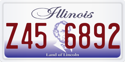 IL license plate Z456892