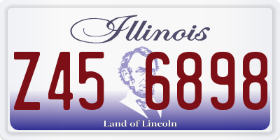 IL license plate Z456898