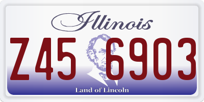 IL license plate Z456903