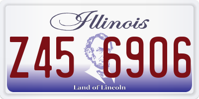 IL license plate Z456906