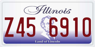 IL license plate Z456910