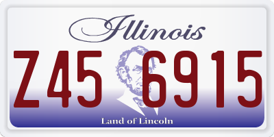 IL license plate Z456915