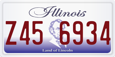 IL license plate Z456934