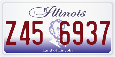IL license plate Z456937
