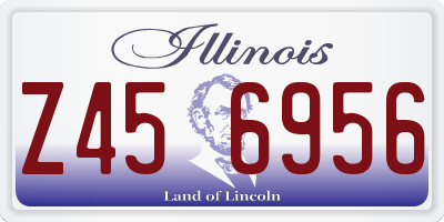 IL license plate Z456956