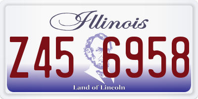 IL license plate Z456958