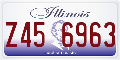 IL license plate Z456963