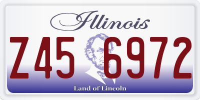 IL license plate Z456972