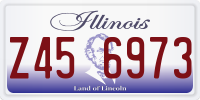 IL license plate Z456973