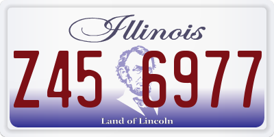 IL license plate Z456977