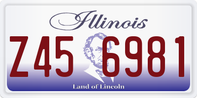 IL license plate Z456981