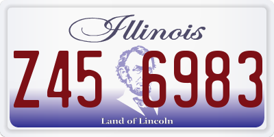 IL license plate Z456983