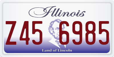 IL license plate Z456985