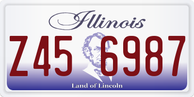 IL license plate Z456987