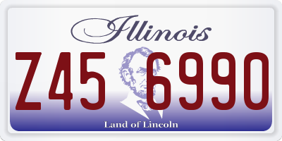 IL license plate Z456990