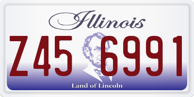 IL license plate Z456991