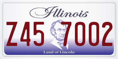 IL license plate Z457002