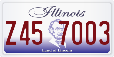 IL license plate Z457003