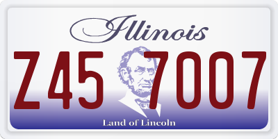 IL license plate Z457007