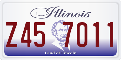 IL license plate Z457011