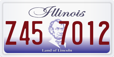 IL license plate Z457012